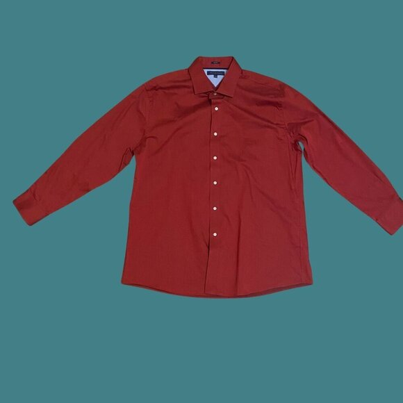 Tommy Hilfiger Slim Fit Red Dress Shirt – 17.5 Neck / 32-33 Sleeve - Picture 2 of 7